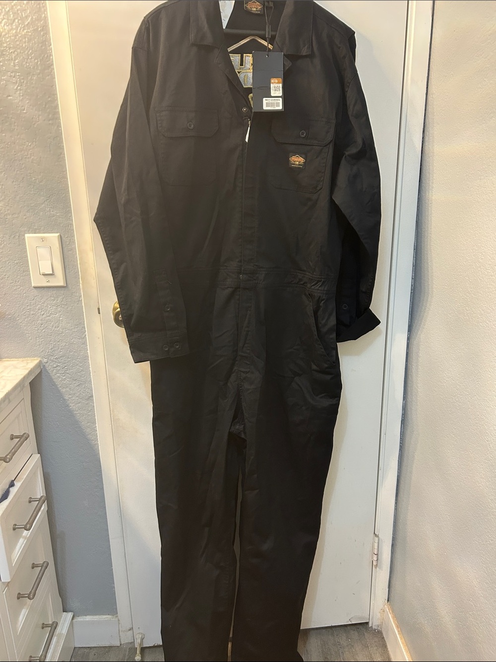 NWT HARLEY-DAVIDSON Black Zip-Front Coverall One- 120 Years anniversary ed., XL